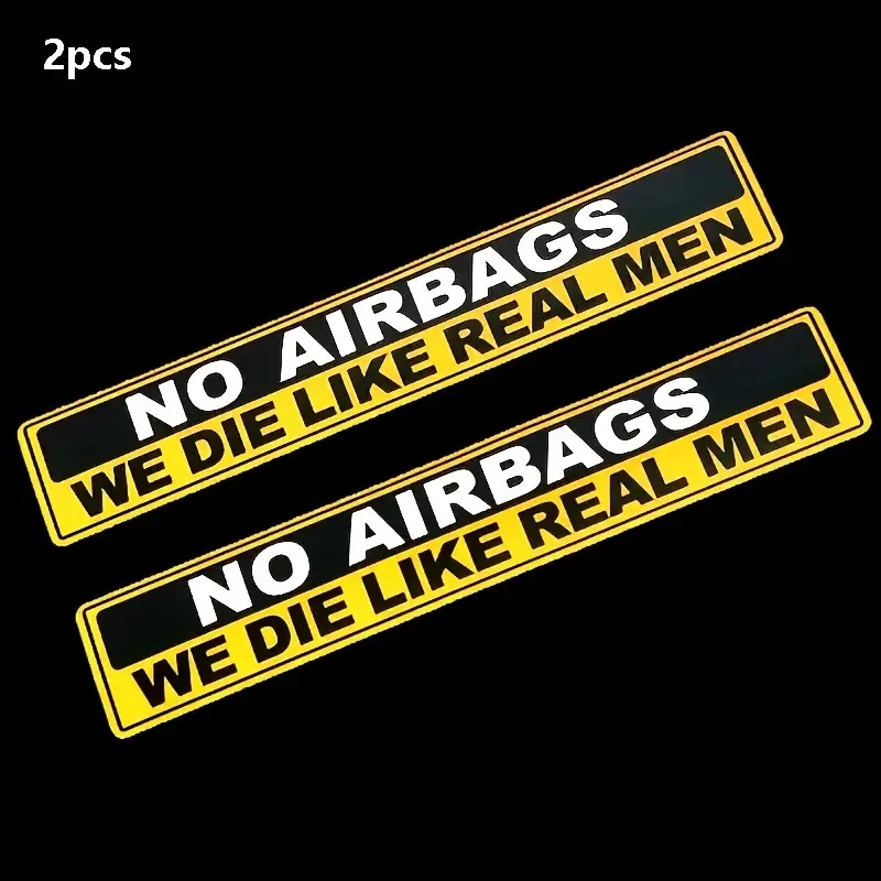 2pcs Caution NO AIRBAGS We Die - огляд і ціна Cycling Quote