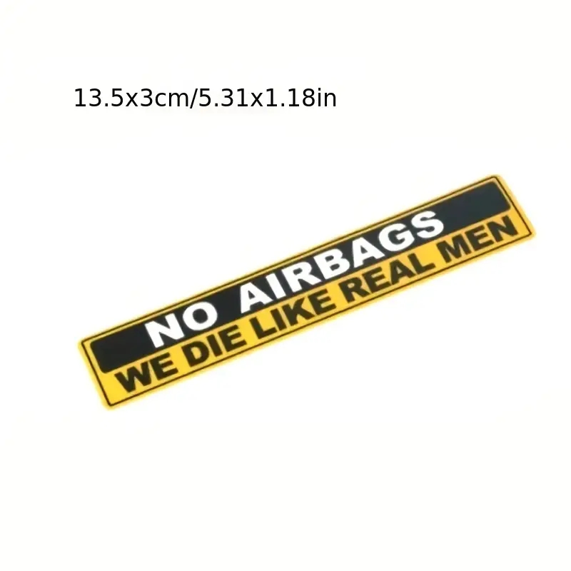 2pcs Caution NO AIRBAGS We Die - огляд і ціна Cycling Quote